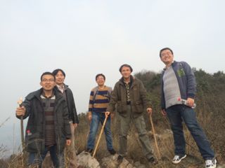 WQC hikers, December 2014, on mountain near ZJUT